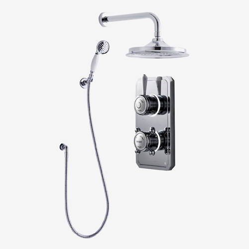 Larger image of Digital Showers Twin Digital Shower Pack With Spray Kit & 12" Head (HP).