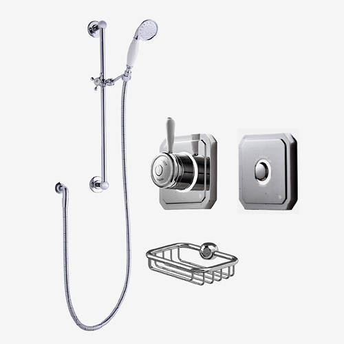 Larger image of Digital Showers Digital Shower Valve, Processor, Slide Rail Kit & Remote (LP).