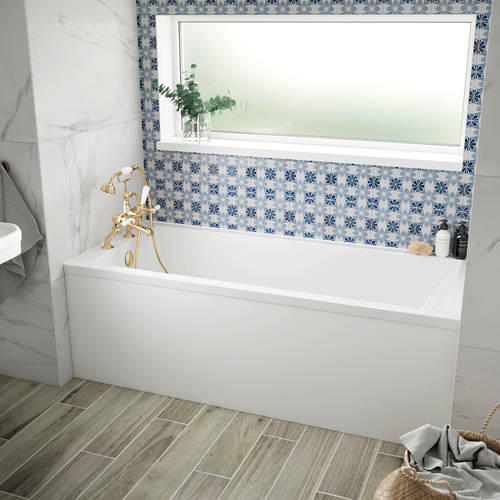 Larger image of BC Designs Durham Single Ended Bath With Panel 1500x750mm (White).