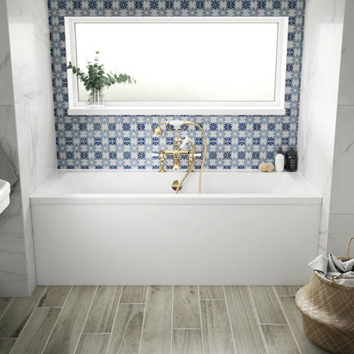 Larger image of BC Designs Durham Double Ended Bath With Panel 1700x750mm (White).