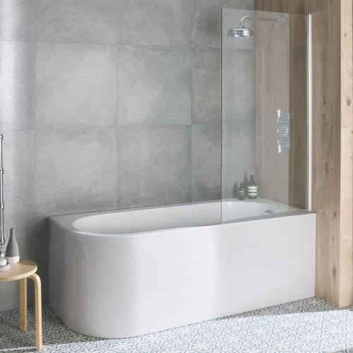 Larger image of BC Designs Ancorner Shower Bath 1700mm (Right Handed, Gloss White).
