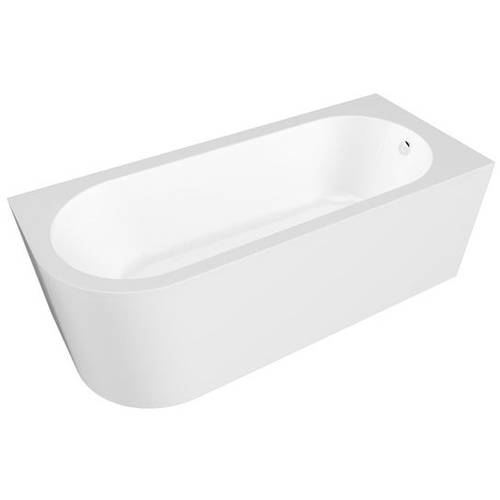 Example image of BC Designs Ancorner Shower Bath 1700mm (Right Handed, Gloss White).