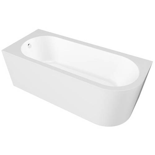 Example image of BC Designs Ancorner Shower Bath 1700mm (Left Handed, Gloss White).