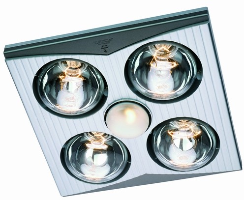 Larger image of BathroomHalo Light, quad heaters and extractor.
