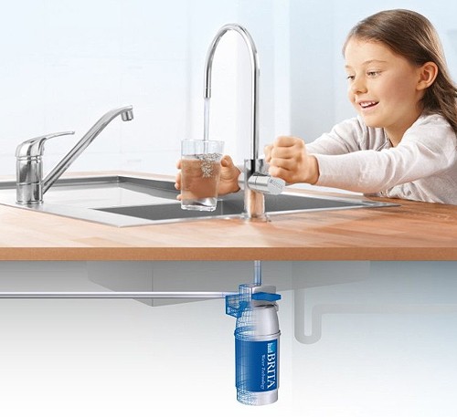 Example image of Brita Filter Taps On Line Active Plus Filter Kitchen Tap (Stainless Steel).