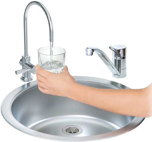 Example image of Brita Filter Taps On Line Active Plus Filter Kitchen Tap (Stainless Steel).