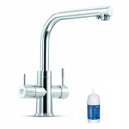 Larger image of Brita Filter Taps Dolce 3 In 1 Filter Kitchen Tap With LED Lights (Chrome).