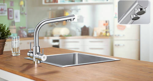 Example image of Brita Filter Taps Dolce 3 In 1 Filter Kitchen Tap With LED Lights (Chrome).