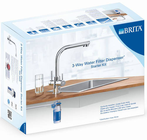 Example image of Brita Filter Taps Dolce 3 In 1 Filter Kitchen Tap With LED Lights (Chrome).