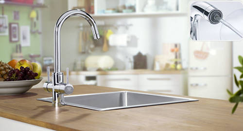 Example image of Brita Filter Taps Talori 3 In 1 Filter Kitchen Tap With LED Lights (Chrome).