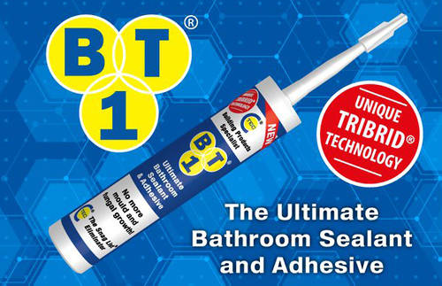 Example image of BT1 Anti Bacterial Bathroom Sealant & Adhesive (1 Tube, White).