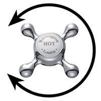 Example image of Burlington Anglesey Bath Taps (Chrome & White).