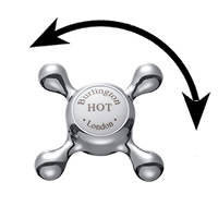 Example image of Burlington Claremont Bidet Tap With Pop Up Waste (Chrome & White).