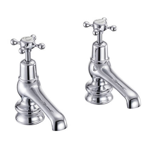 Larger image of Burlington Claremont Basin Taps 5" (Chrome & White).