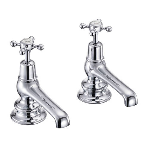Larger image of Burlington Claremont Bath Taps (Chrome & White).