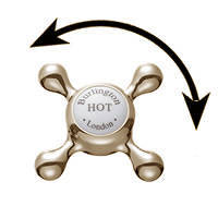 Example image of Burlington Claremont Basin Tap With Click Clack Waste (Gold & White).