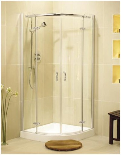 Larger image of Image Allure 800mm quadrant shower enclosure, hinged doors.