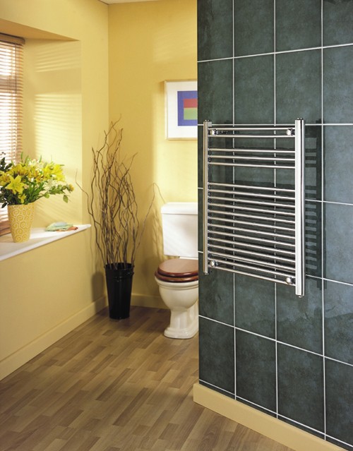 Example image of HeatLine Chrome Multi-Rail Towel Radiator.  500x1200mm.  1278 BTU.