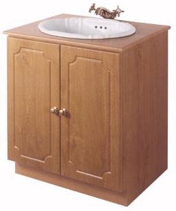 Example image of Woodlands 760mm Traditional Vanity Unit (Natural Oak)