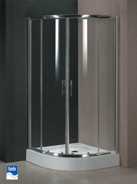 Larger image of Tab Milano 900x900 quadrant shower enclosure with double sliding doors.