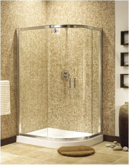 Larger image of Image Ultra 1000x800 offset quadrant shower enclosure, sliding doors.