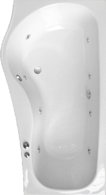 Example image of Saninova Complete Shower Bath (Left Handed).  1500mm. 11 Jet whirlpool.