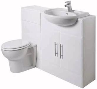 Larger image of Woodlands Chilternhurst Bathroom Furniture Set (Gloss White).
