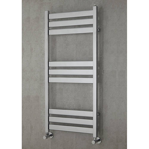 Larger image of Colour Heated Towel Rail & Wall Brackets 1080x500 (Chrome).