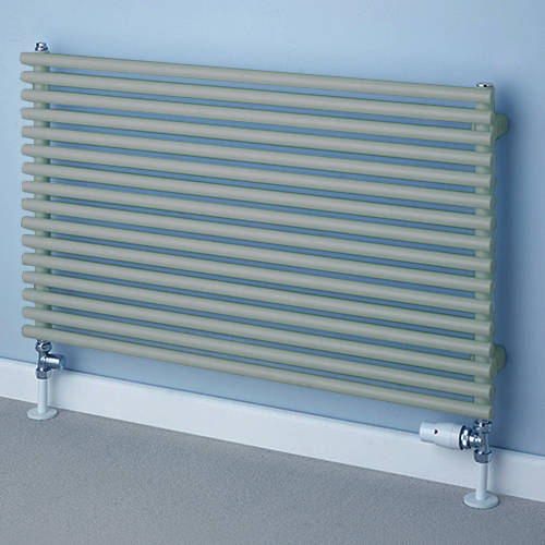 Larger image of Colour Chaucer Single Horizontal Radiator 402x1220mm (Traffic Grey).