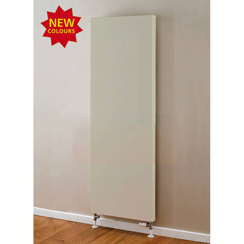 Larger image of Colour Faraday Vertical Radiator 1600x500mm (P+, Silk Grey, 5684 BTUs).