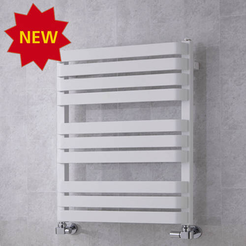 Larger image of Colour Heated Towel Rail & Wall Brackets 785x500 (White).