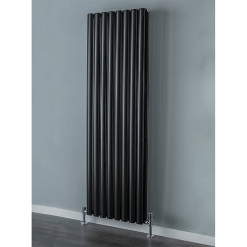 Larger image of Colour Tallis Double Vertical Radiator 1820x300mm (Jet Black).