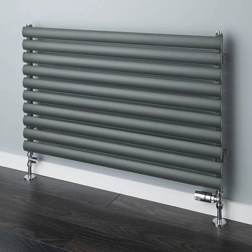 Larger image of Colour Tallis Horizontal Radiator 420x1020mm (Traffic Grey A, 1641 BTUs).