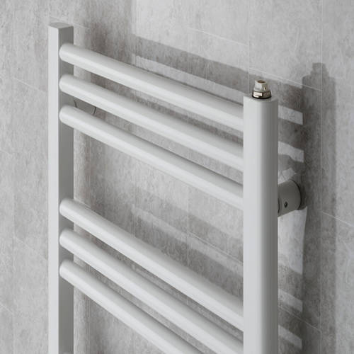 Example image of Colour Heated Ladder Rail & Wall Brackets 759x500 (White).