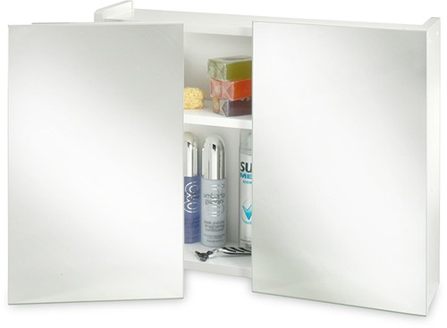 Larger image of Croydex Cabinets Mirror Bathroom Cabinet. 2 Swivel Doors. 600x470x160mm.
