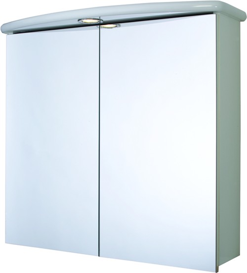 Larger image of Croydex Cabinets 2 Door Bathroom Cabinet, Light & Shaver.  700x640x250mm.