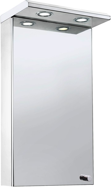 Larger image of Croydex Cabinets Mirror Bathroom Cabinet With Lights. 380x700x235mm.