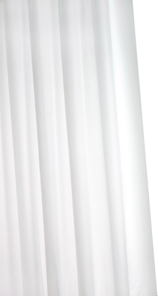 Larger image of Croydex Textile Hygiene Shower Curtain & Rings (White, 1800mm).