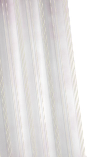 Larger image of Croydex Textile Voile Shower Curtain & Rings (White Stripe, 1800mm).