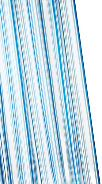 Larger image of Croydex EVA Shower Curtain & Rings (Coastal Stripe, 1800mm).