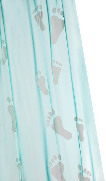 Larger image of Croydex PVC Shower Curtain & Rings (Big Foot, 1800mm).