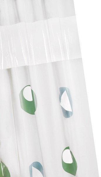 Larger image of Croydex PVC Shower Curtain & Rings (Modesty Circles, 1800mm).