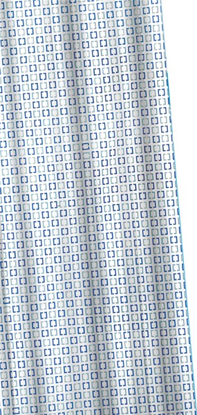 Larger image of Croydex EVA Shower Curtain & Rings (Blue Smart Squares, 1800mm).