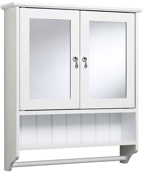 Larger image of Croydex Cabinets Ribble Double Mirror Bathroom Cabinet.  630x550x140mm.