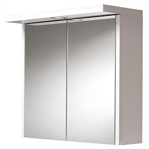 Larger image of Croydex Cabinets Mirror Bathroom Cabinet, Light & Shaver. 540x505x230mm.