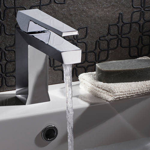 Example image of Crosswater Gallery Arche Basin Mixer Tap With Lever Handle (Chrome).