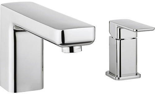 Example image of Crosswater Atoll Wall Mounted Basin & 2 Hole BSM Tap Pack (Chrome).