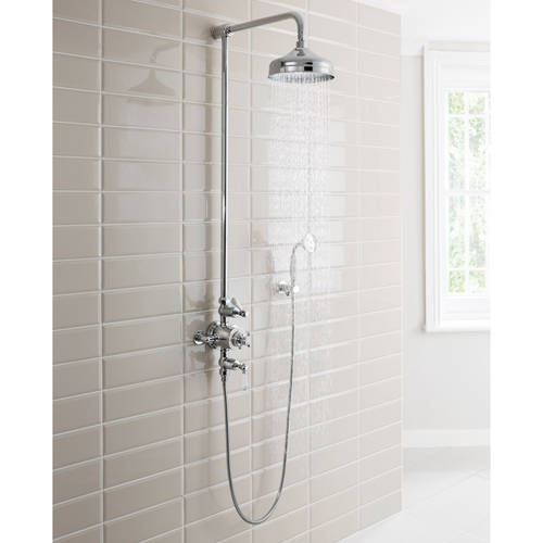 Example image of Crosswater Belgravia Thermostatic 2 Outlet Shower Kit (Chrome).