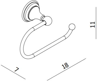 Technical image of Crosswater Belgravia Bathroom Accessories Pack 1 (Chrome).