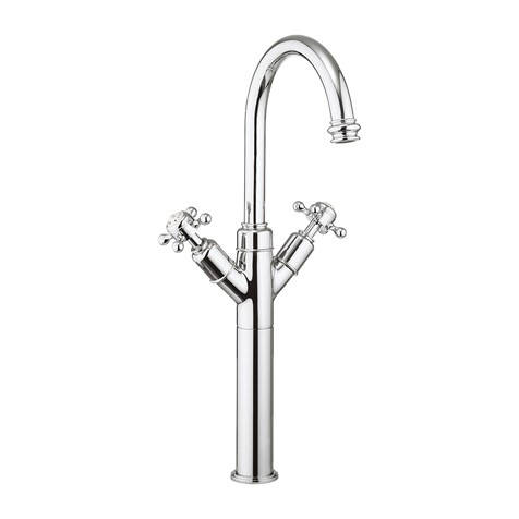 Crosswater Belgravia Tall Basin Mixer Tap (Crosshead, Chrome).